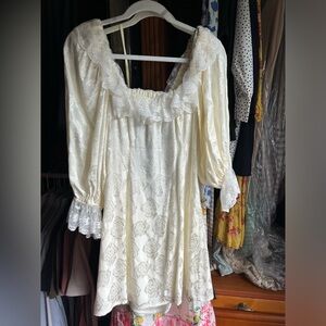 For love and lemons off the shoulder white lace dress